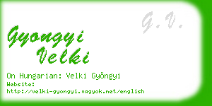 gyongyi velki business card