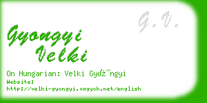 gyongyi velki business card